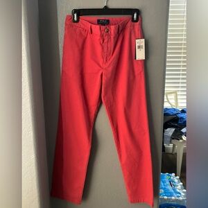 NWT Ralph Lauren BOY’S Classic Faded Washed Red Chinos Size 14